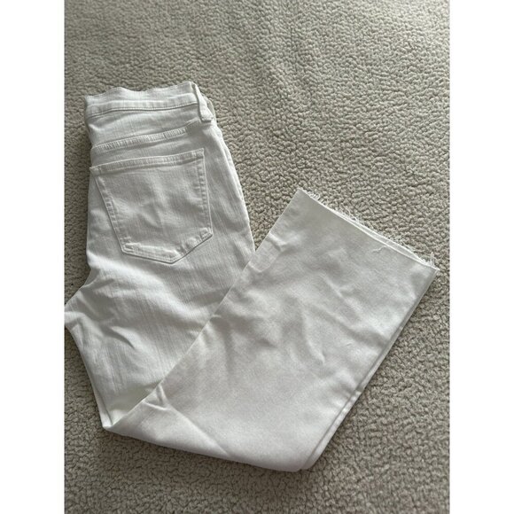 J.CREW Mid-Rise Flare Crop Signature Stretch White Jeans - Picture 6 of 16